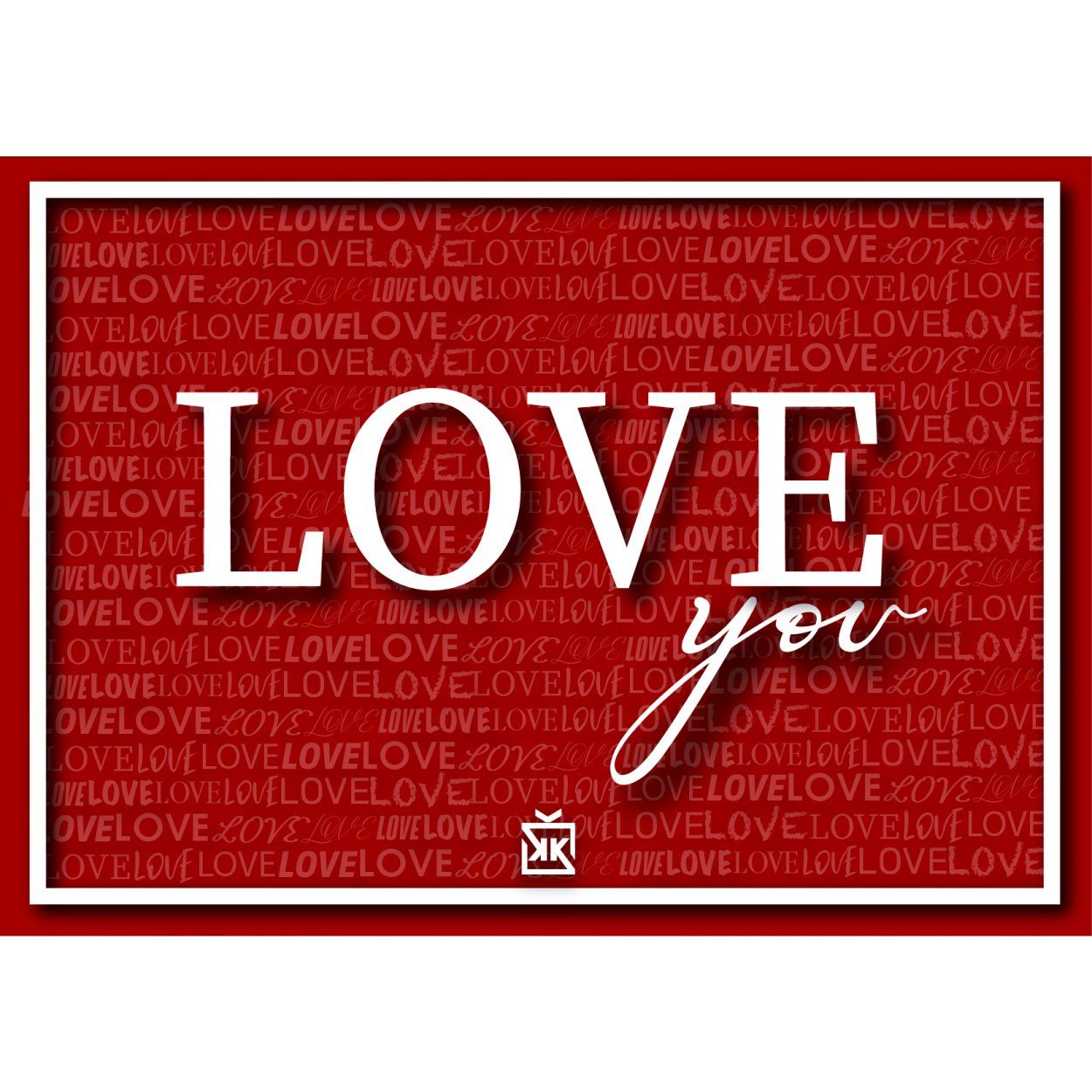 Red Love You Motto Kartı - Eğlenceli Sevgilime Hediye Kutusu içinde