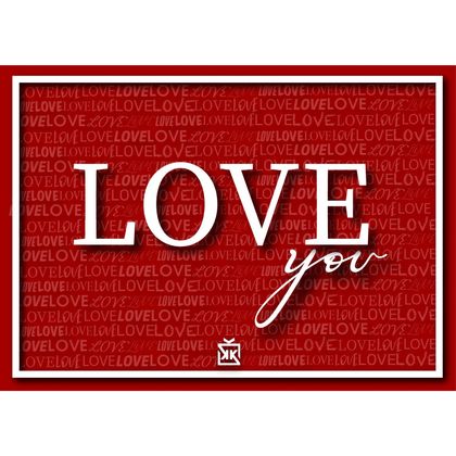 Red Love You Motto Kartı