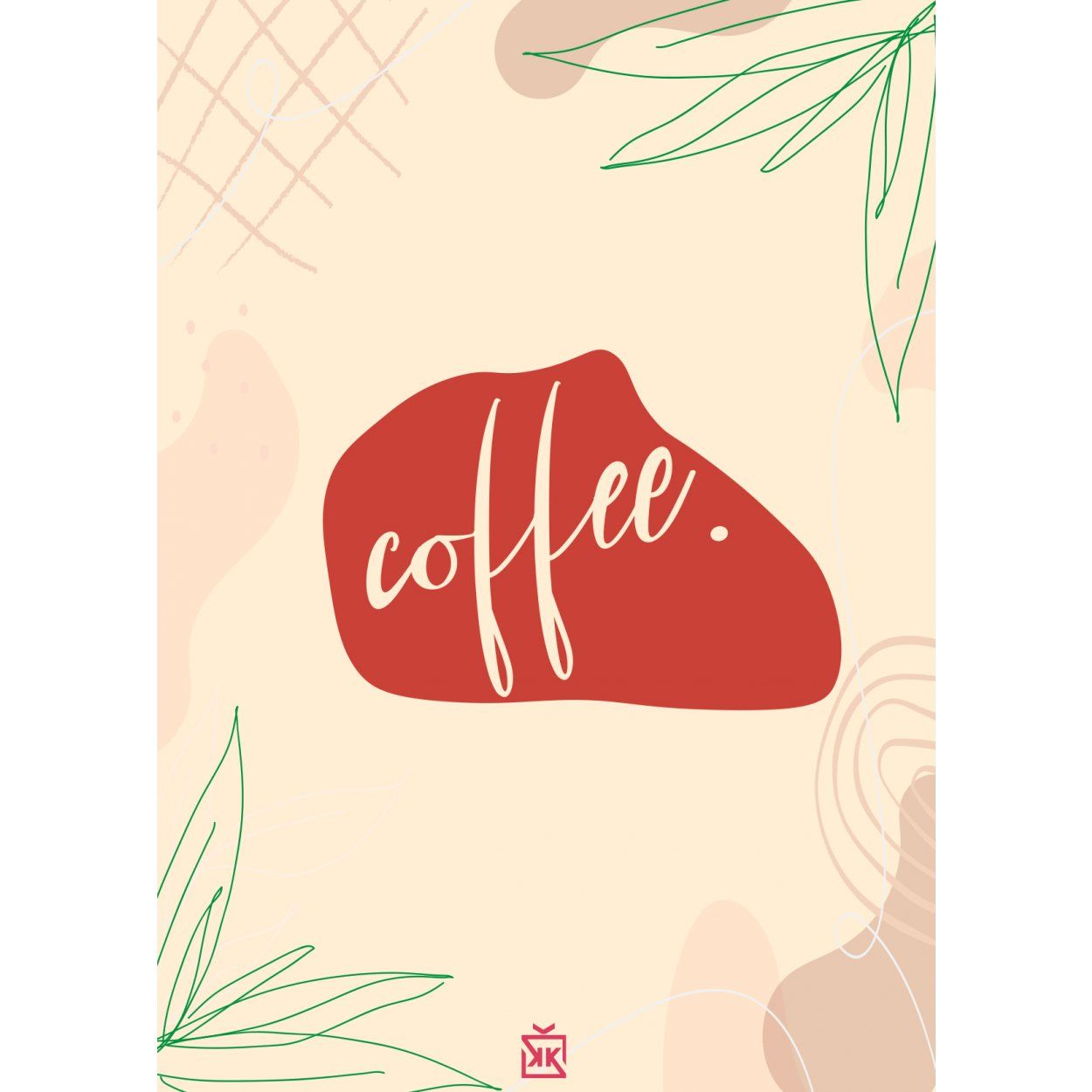 Red Coffee Motto Kartı - Cam Cezveli Kahve Hediye Kutusu içinde