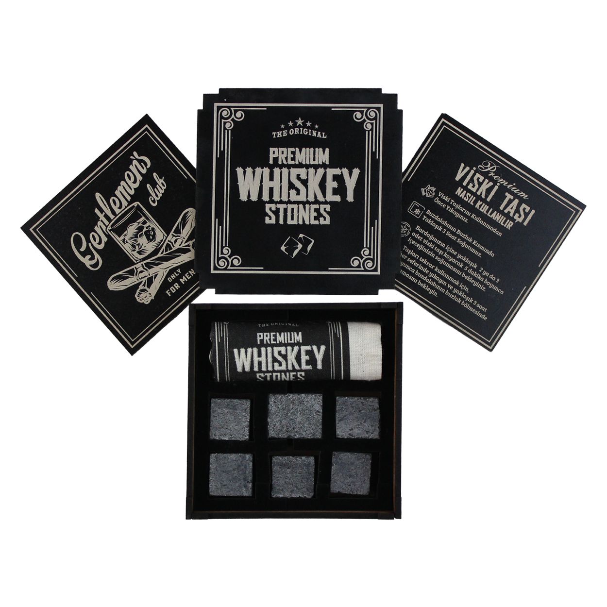 Viski Taşı -2 - Whiskey Seti Hediye Kutusu içinde