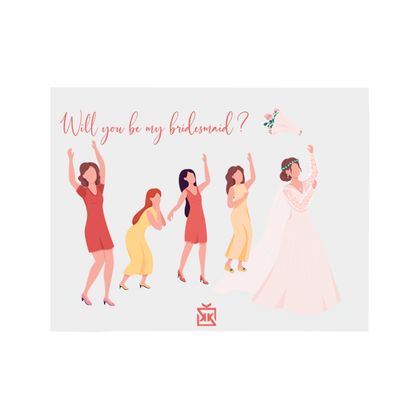 Will You Be My Bridesmaid Motto Kartı