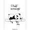 I Hate Mornings Motto Kartı - Sevimli Panda Hediye Kutusu içinde