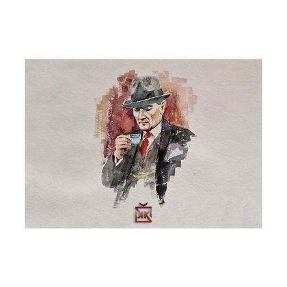 Atatürk ve Kahve Motto Kartı