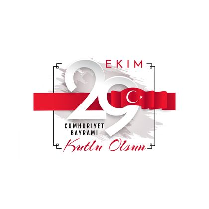 29 Ekim Cumhuriyet Bayramı Motto Kartı