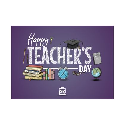 School Öğretmenler Günü Motto Kartı