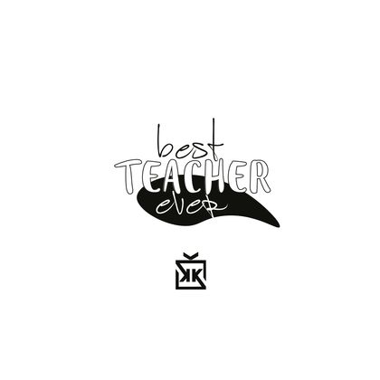 Best Teacher Ever Motto Kartı