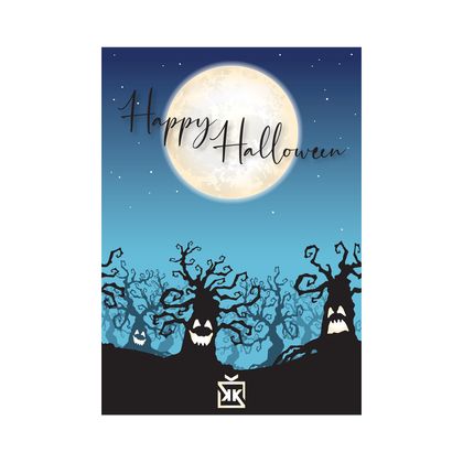 Gecenin Karanlığı Halloween Motto Kartı