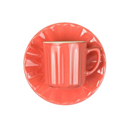 Pembe  Keramika Türk Kahvesi Fincanı