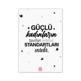 Standartlarımız Var Motto Kartı