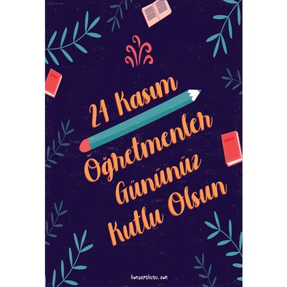 Öğretmenler Gününüz Kutlu Olsun Motto Kartı