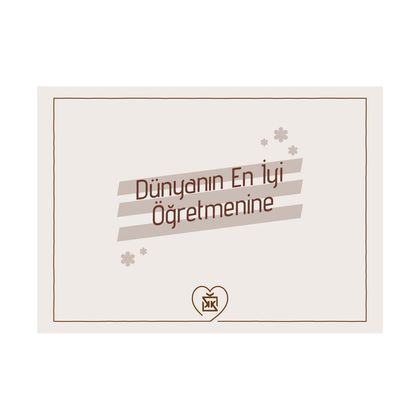 Dünyanın En İyi Öğretmenine Kahve Motto Kartı