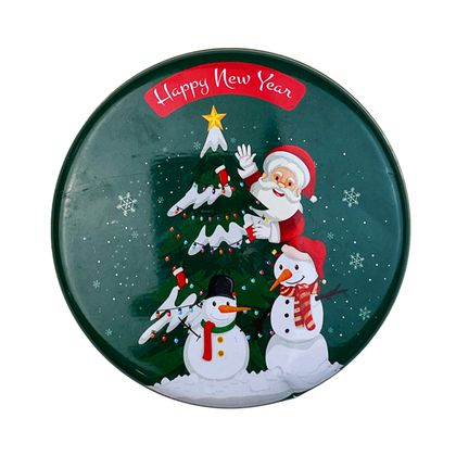 Happy New Year Yeşil Teneke Kapaklı Mum