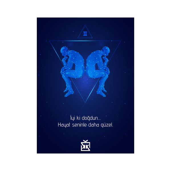 İkizler Burcu Motto Kartı - MOTTO KARTLARI