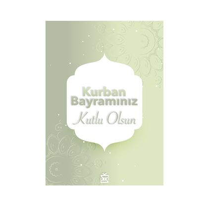 Yeşil Kurban Bayramı Motto Kartı