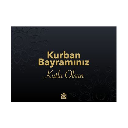 Siyah Kurban Bayramı Motto Kartı
