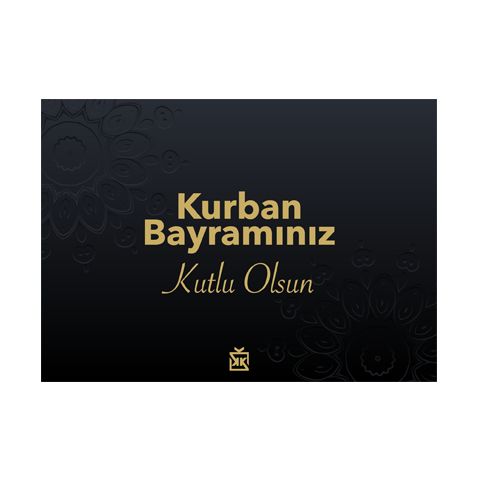 Siyah Kurban Bayramı Motto Kartı - MOTTO KARTLARI
