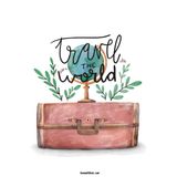 "Travel The World" Motto Kartı