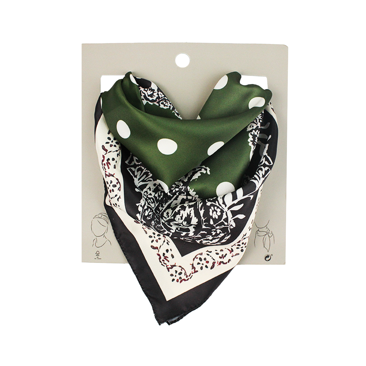 470922-karisik-yesil-siyah-cicek-desenli-fular-