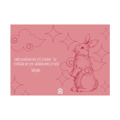 Alice Tavşan Motto Kartı