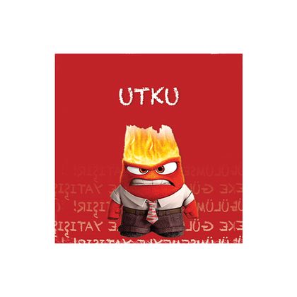 Öfke Baskılı İsme Özel Bardak Altlığı