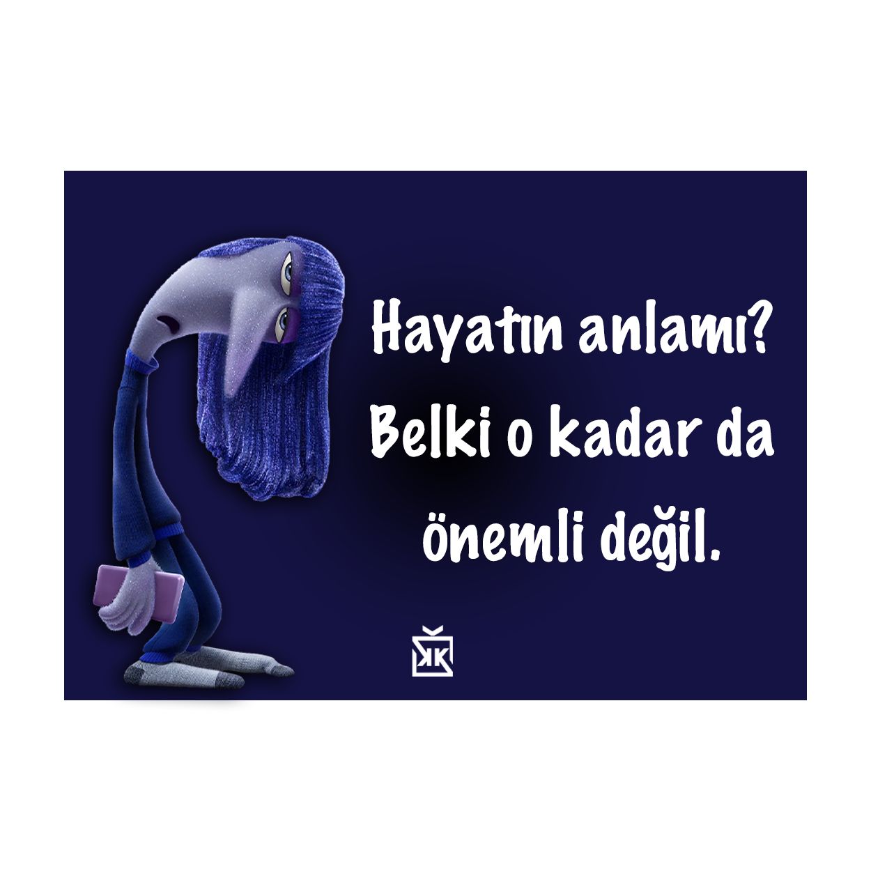 Hayatın Anlamı Bıkkınlık Motto Kartı - Hayatın Anlamı Hediye Kutusu içinde
