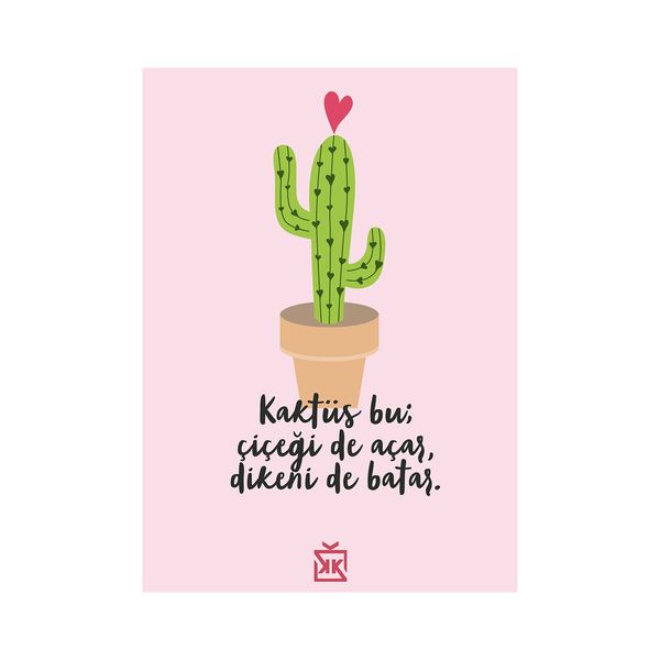 Kaktüs Bu Motto Kartı - MOTTO KARTLARI