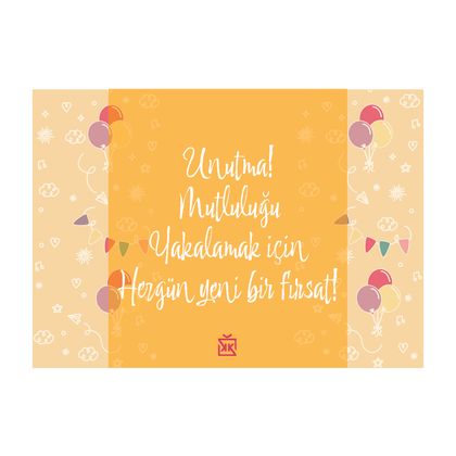 Her Gün Yeni Bir Fırsat Motto Kartı