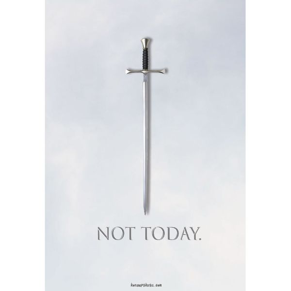 Not Today  Motto Kartı  - MOTTO KARTLARI