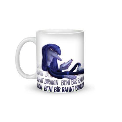 Ters Yüz Beyaz Bıkkınlık İsme Özel Baskılı Kupa