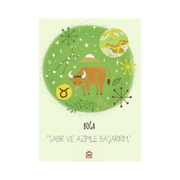 Boğa Burcuyum Motto Kartı - MOTTO KARTLARI