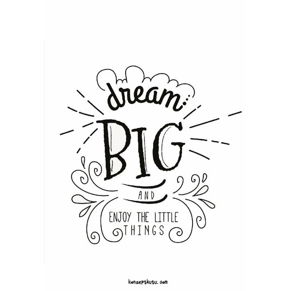 “Dream Big” Motto Kartı - MOTTO KARTLARI