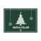 Yeşil Çam Ağacı Silüetli Motto Kartı - Kırmızı & Yeşil Noel Kutusu içinde