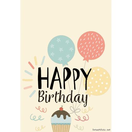 “Happy Birthday- 3 ” Motto Kartı