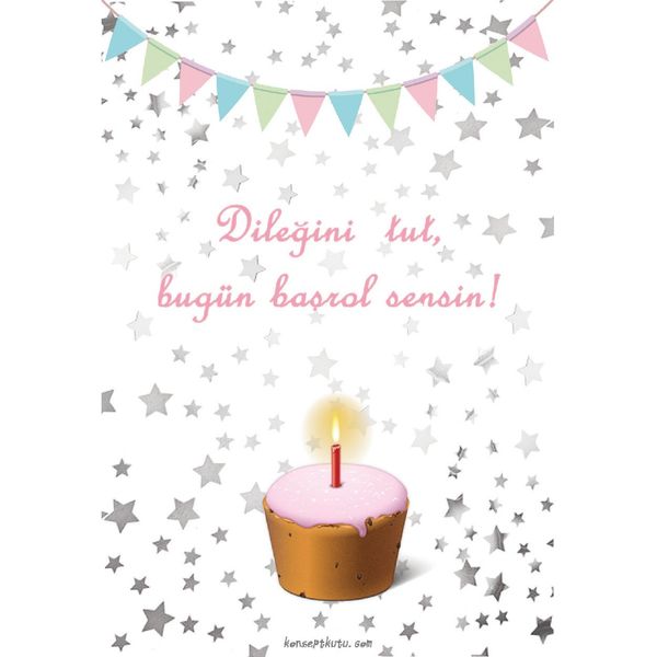 “Dileğini Tut Bugün Başrol Sensin” Motto Kartı - MOTTO KARTLARI