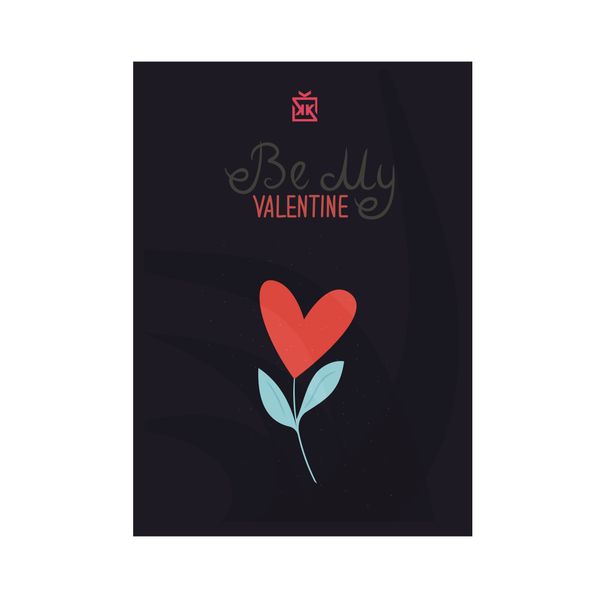 Be My Valentine Motto Kartı - MOTTO KARTLARI