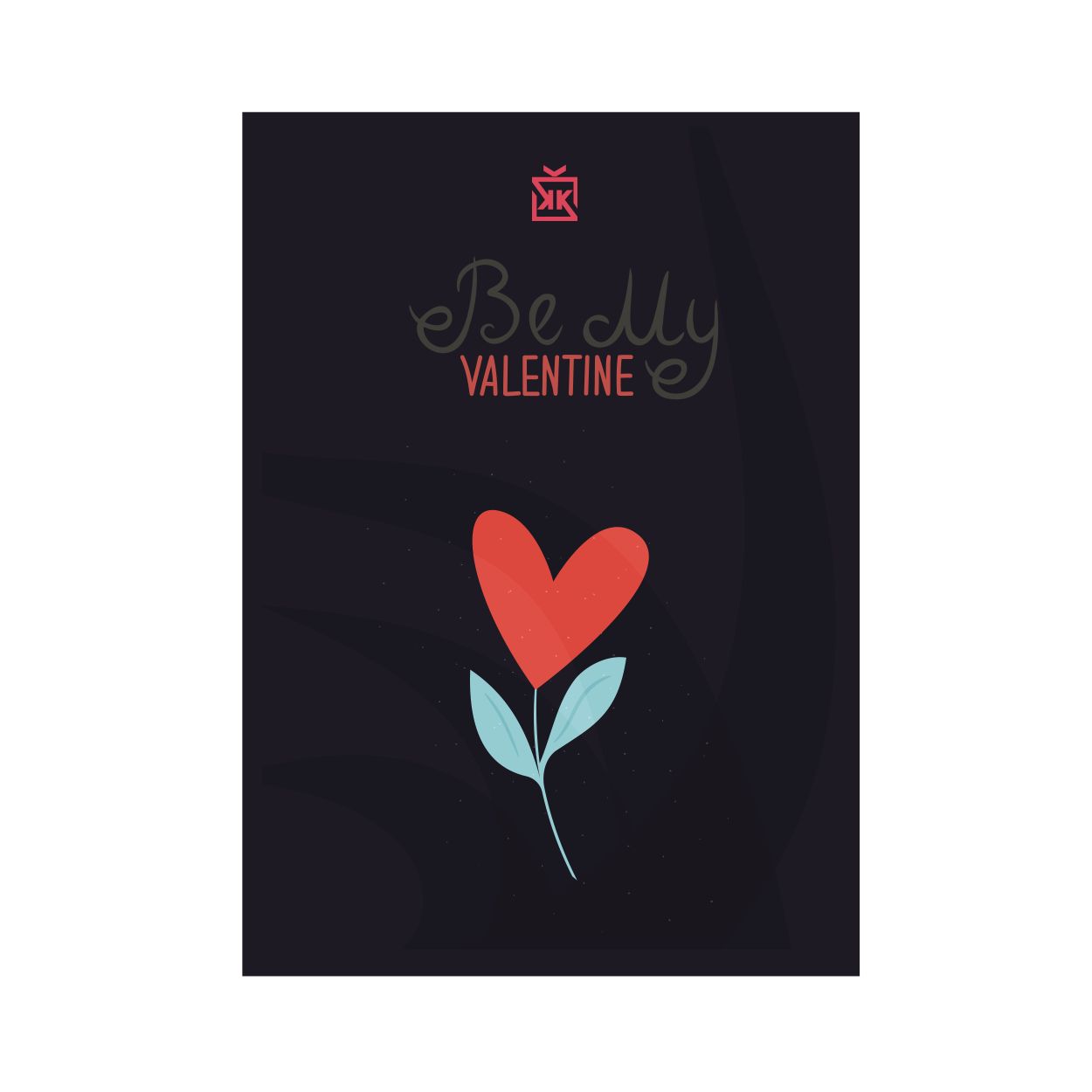 Be My Valentine Motto Kartı - Amour Sevgiliye Hediye Kutusu içinde