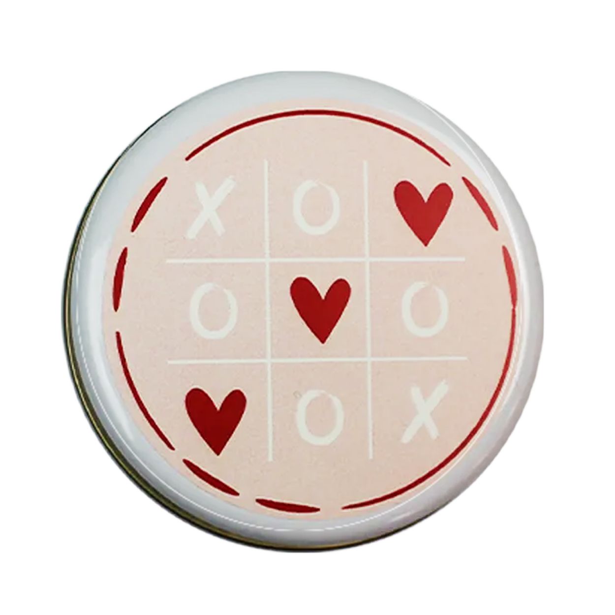 Kokulu XOX Teneke Kapak Mum - Çiçek Falı Sevgiliye Hediye Kutusu içinde