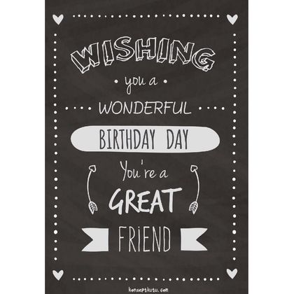 “Wish You A Happy Birthday” Motto Kartı
