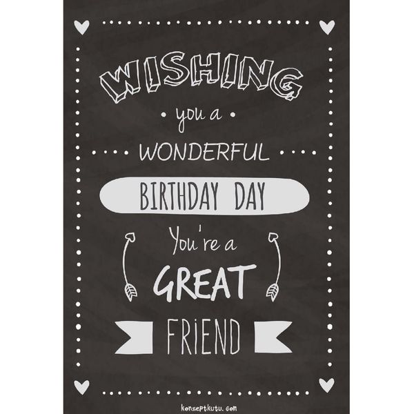 “Wish You A Happy Birthday” Motto Kartı - MOTTO KARTLARI