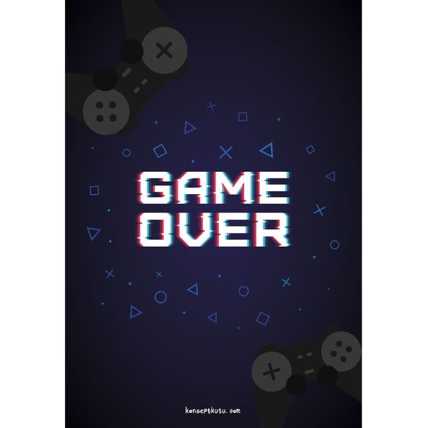 'Game Over'' Motto Kartı - MOTTO KARTLARI