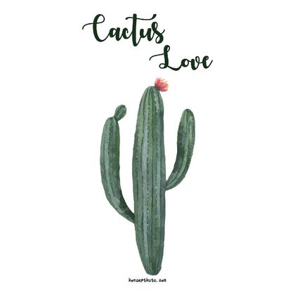 "Cactus Love" Motto Kartı 