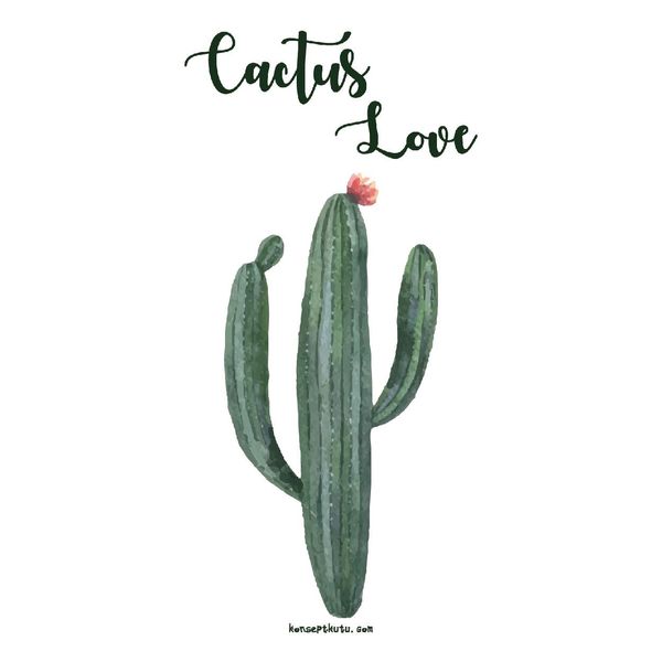 "Cactus Love" Motto Kartı  - MOTTO KARTLARI