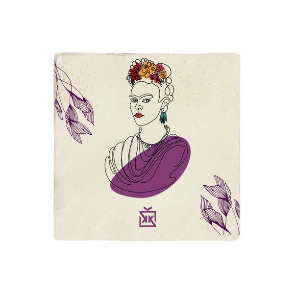 Frida Kahlo Taş Bardak Altlığı - BARDAK ALTLIKLARI
