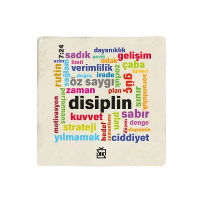 Disiplin Taş Bardak Altlığı