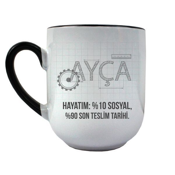 Kişiye Özel Matematik Kupası – %10 Sosyal Hayat + %90 Son Teslim Tarihi - KUPALAR & BARDAKLAR