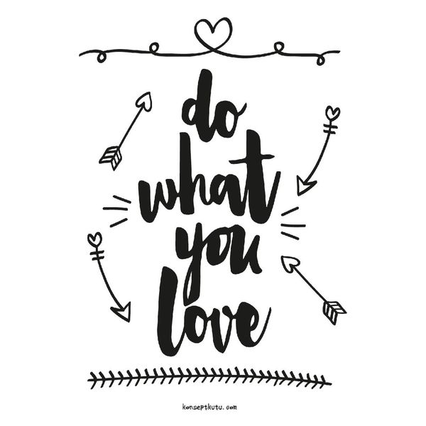 "Do What You Love" Motto Kartı - MOTTO KARTLARI