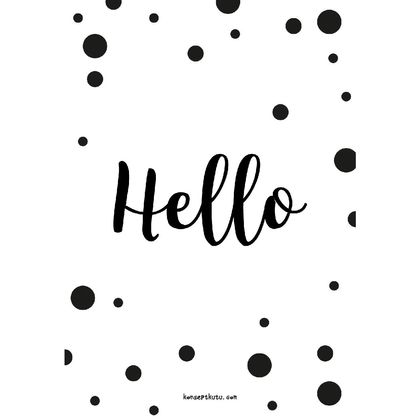"Hello" Motto Kartı
