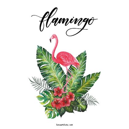 Tropik Flamingo Motto Kartı