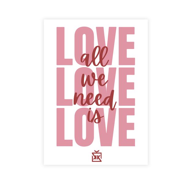 Need Love Motto Kartı - MOTTO KARTLARI