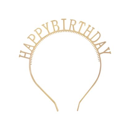 Gold Happy Birthday Taç